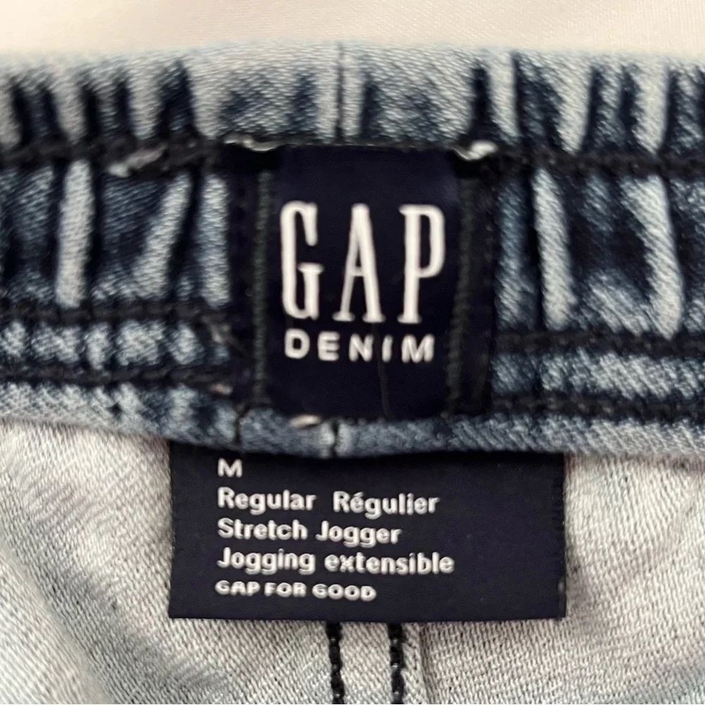 GAP Kids Boys Denim Jogger Jeans Size 8 Pull-On Elastic Waist Blue - Picture 7 of 7